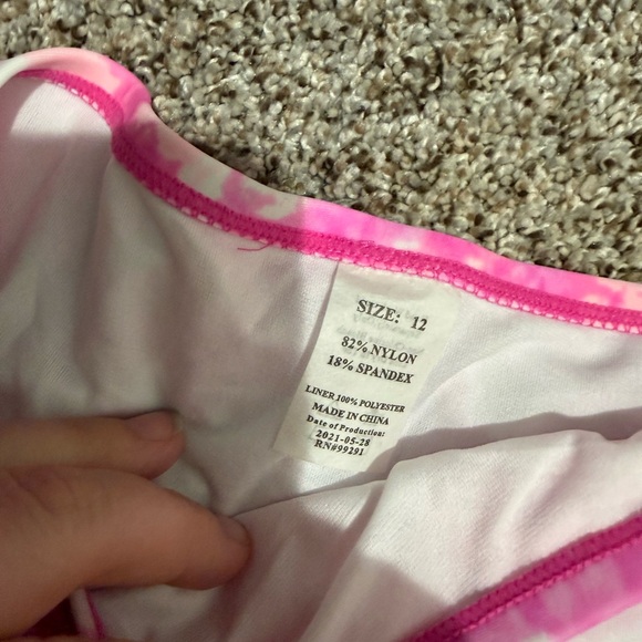 Girl’s Pink Tie-Dye Bikini Set - NWT - Girls Size 12 - Picture 4 of 6